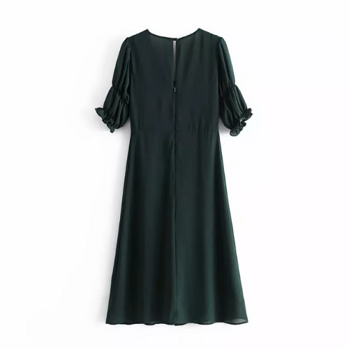 robe chic verte femme cocktail soirée événement boutique mode en ligne