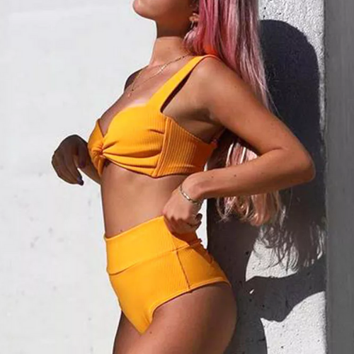 bikini jaune vintage chic femme tendance 2021