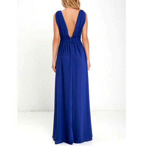 robe bleu marine longue pour occasion femme cérémonie cocktail