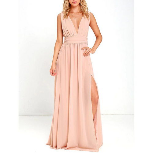 robe rose longue pour occasion femme en ligne