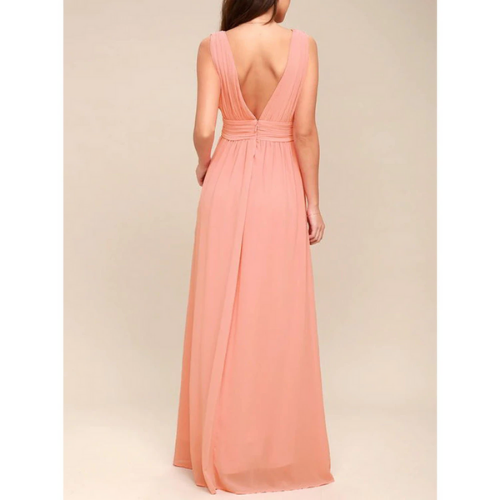 robe rose longue chic pour occasion femme