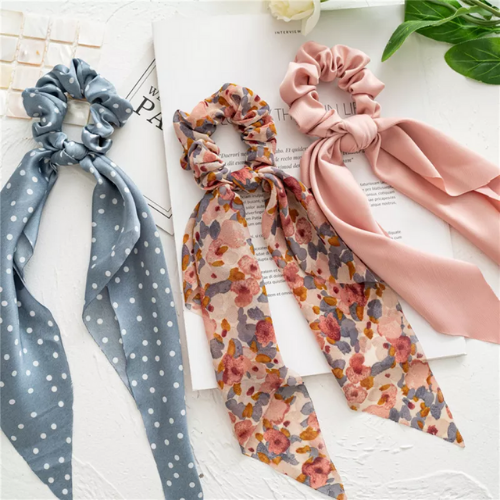 chouchou foulard imprimé floral