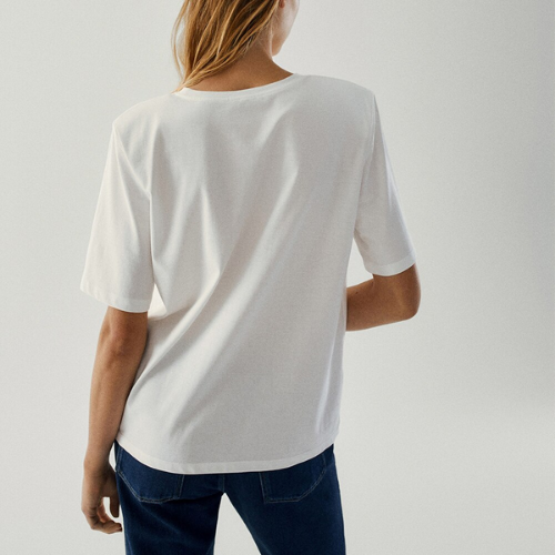 tee shirt blanc femme basique chic coton