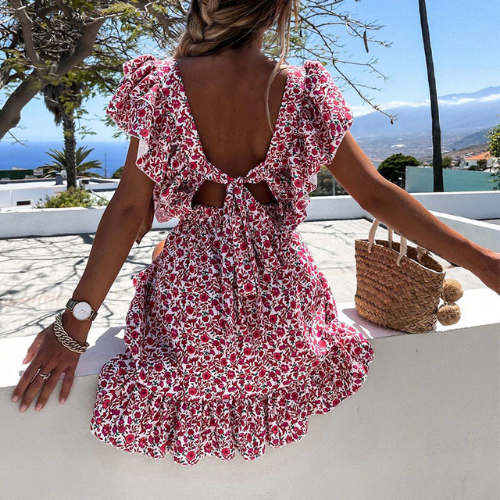 robe courte imprimée fleurie femme eshop mode femme tendance