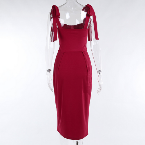 robe rouge chic occasion femme sexy