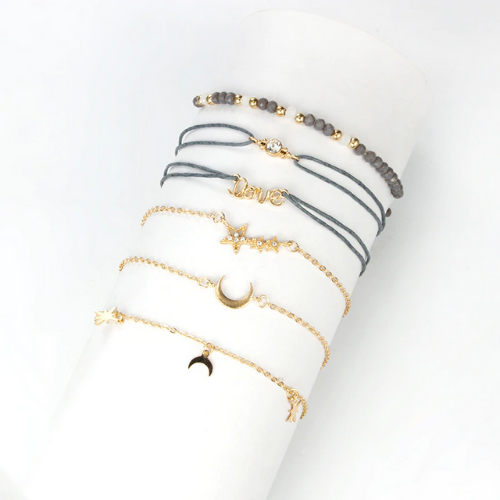 bracelets multiples cordons dorés bohème bijou fantaisie en ligne pas chers tendances