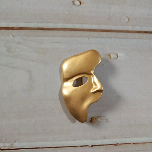 broche dorée masque original idée cadeau noel femme