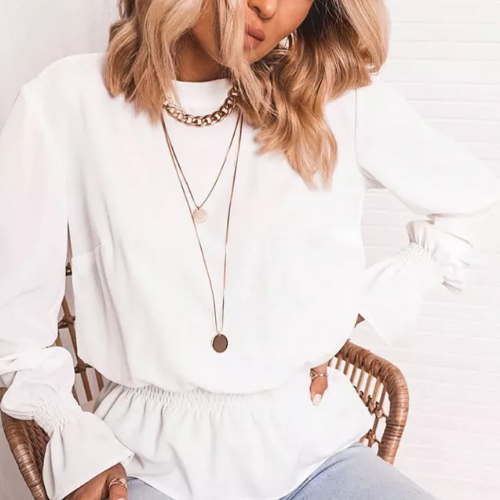 blouse blanche dos ouvert noué mode femme tendance en ligne