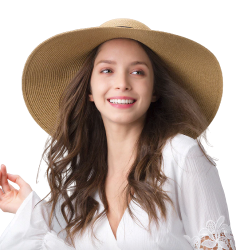 grand chapeau de paille femme protection uv