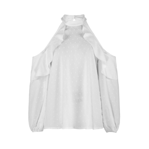 blouse blanche épaules dénudées tendance en ligne
