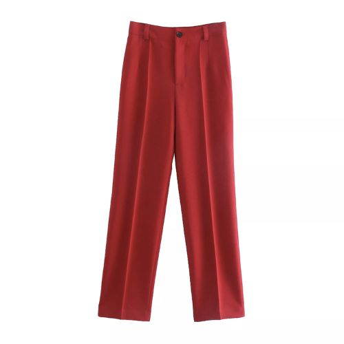 pantalon de tailleur rouge chic femme tendance 2022