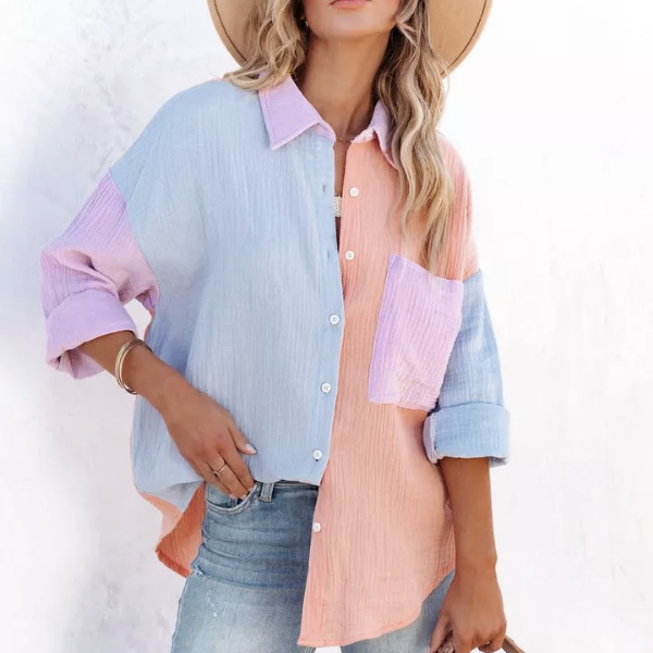 chemise gaze de coton rose pastel femme boutique la selection parisienne