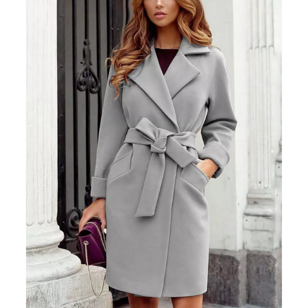 manteau en laine gris chic femme