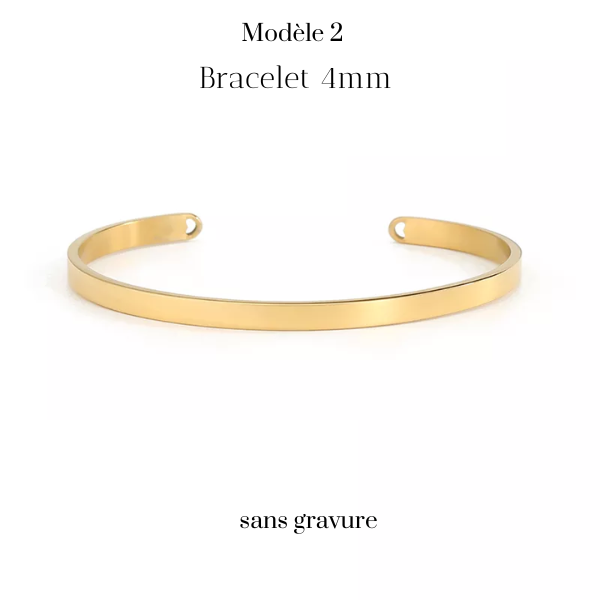 bracelet jonc gravure personnalisée cadeau noël tendance femme