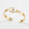 bracelet jonc doré gold coquillage chic cadeau femme en ligne petit prix bijoux fantaisie