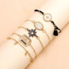 ensemble bracelets boho fantaisie noir doré pour femme tendance pas cher en ligne la selection parisienne