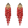 boucles d'oreilles fantaisies rouges pendantes originales chic femme en ligne pas chères