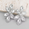boucles d'oreilles argent zircon bijou fantaisie floral chic
