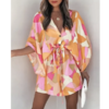 mini robe de plage imprimée colorée femme boutique vêtements en ligne