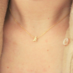 collier initiale lettre doré bijou fantaisie cadeau femme 1