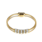 bracelet or acier inoxydable zircon cubique cadeau femme en ligne pas cher la selection parisienne