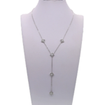 collier sautoir argent zircon cubique chic soirée décolleté bijou fantaisie femme en ligne 1
