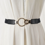 ceinture de taille noire élastique boucle dorée tendance femme en ligne chic