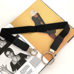 ceinture de taille noire élastique boucle dorée tendance femme en ligne idée cadeau pas cher