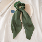 chouchou foulard accessoire cheveux original cadeau femme en ligne la selection parisienne foulchie vert kaki