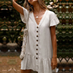 mini robe blanche casual femme boutique mode en ligne pas chère