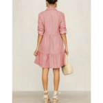 robe chemise rose femme casual chic pas chère