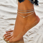 bracelets de cheville dorés bijou fantaisie femme en ligne printemps été cadeau pas cher 13