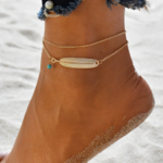 bracelets de cheville dorés bijou fantaisie femme en ligne printemps été cadeau pas cher 17