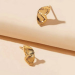 boucles doreilles dorées en acier inoxydable papillon minimaliste chic bijoux femme idée cadeau