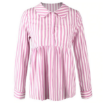 blouse rayée rose et blanc femme mode la selection parisienne