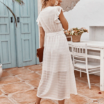 robe longue blanche casual chic femme mode en ligne printemps été 2021