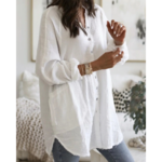 chemisier oversize blanc en gare de coton mode femme la selection parisienne