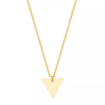collier pendentif triangle plaqué or femme