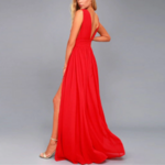 robe rouge longue pour occasion gala femme