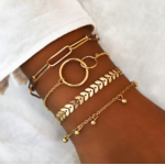 multi breloque full gold 4 bracelets boho chic femme bijoux st germain
