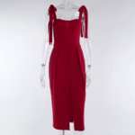 robe rouge chic occasion femme