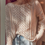 pull à mailles beige femme automne 2021