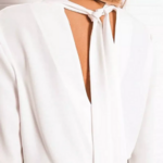 blouse blanche dos ouvert noué mode femme