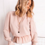 blouse rose dos ouvert noué femme mode chic tendance