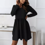 robe noire patineuse femme