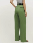 pantalon vert taille haute femme tendance chic pas cher