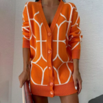 cardigan orange femme tendance