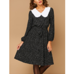 robe style vintage col claudine femme