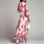 robe longue imprimée rose nouvelle collection 2023