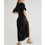robe longue noire tendance femme